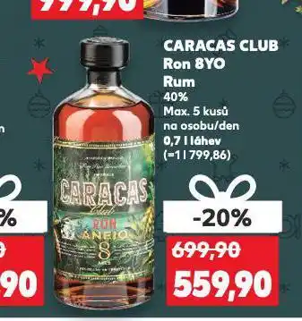 Kaufland Caracas club ron 8yo rum nabídka