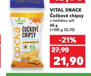 Kaufland Vital snack čočkové chipsy nabídka