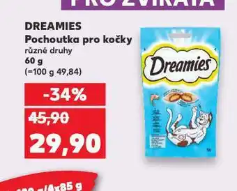 Kaufland Dreamies pochoutky pro kočky nabídka