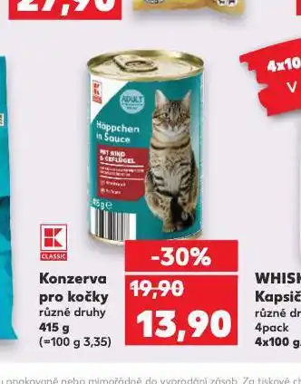 Kaufland Konzerva pro kočky nabídka