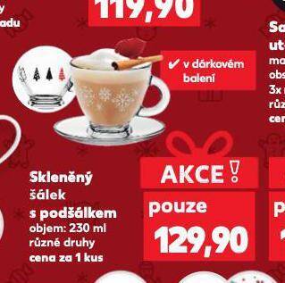 Kaufland Skleněný šálek s podšálkem nabídka