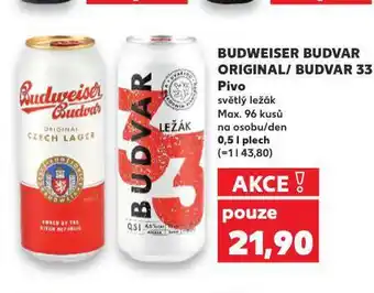 Kaufland Pivo budweiser budvar nabídka
