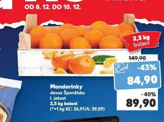 Kaufland Mandarinky nabídka