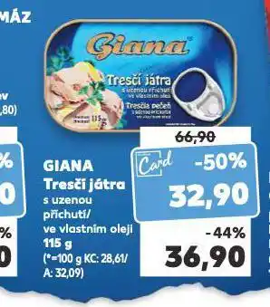 Kaufland Giana tresčí játra nabídka