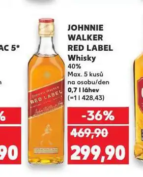 Kaufland Johnnie walker red label nabídka