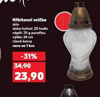 Kaufland Hřbitovní svíčka nabídka