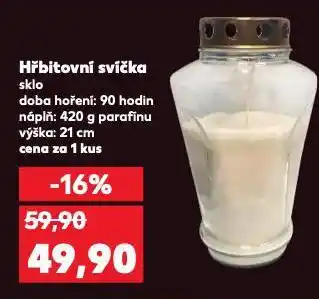 Kaufland Hřbitovní svíčka nabídka