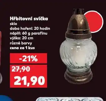 Kaufland Hřbitovní svíčka nabídka