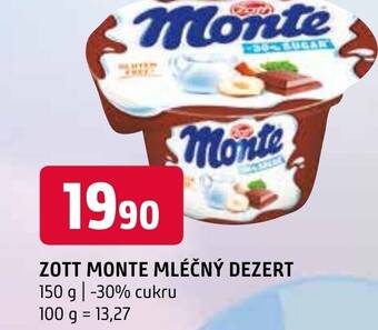 Terno ZOTT MONTE MLÉČNÝ DEZERT nabídka