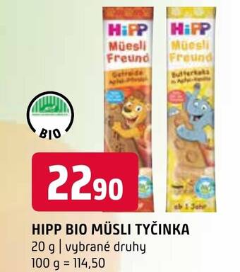 Terno HIPP BIO MÜSLI TYČINKA nabídka