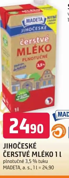 Trefa JIHOČESKÉ ČERSTVÉ MLÉKO 1L nabídka