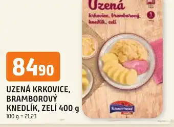Trefa UZENÁ KRKOVICE, BRAMBOROVÝ KNEDLÍK, ZELÍ 400 g nabídka