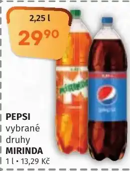 Trefa PEPSI, MIRINDA nabídka