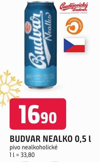 Trefa BUDVAR NEALKO 0,5 L nabídka