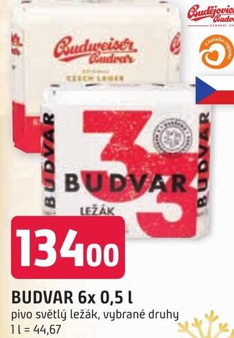 Trefa BUDVAR 6x 0,5 L nabídka
