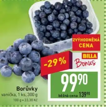 Billa Borůvky nabídka