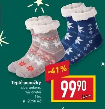 Billa Teplé ponožky nabídka