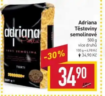 Billa Adriana Těstoviny semolinové nabídka
