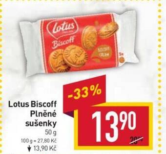 Billa Lotus Biscoff Plněné sušenky 50 g nabídka
