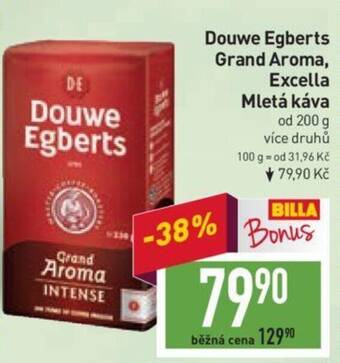 Billa Douwe Egberts Grand Aroma, Excella Mletá káva nabídka