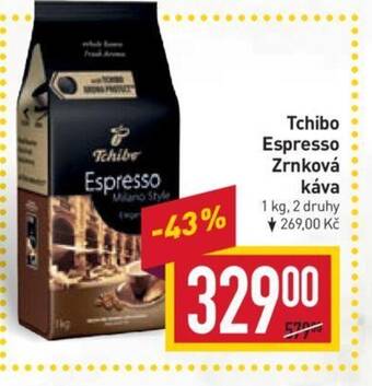 Billa Tchibo Espresso Zrnková káva nabídka