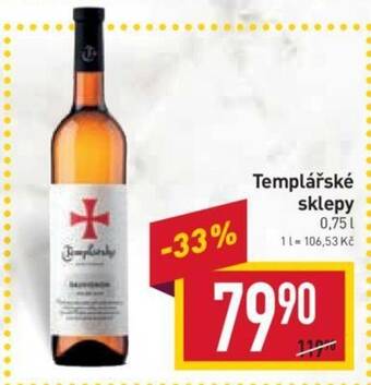 Billa Templářské sklepy 0,75l nabídka