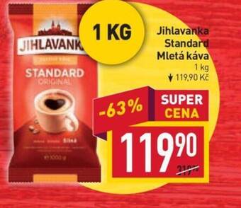 Billa Jihlavanka Standard Mletá káva nabídka