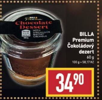 Billa BILLA Premium Čokoládový dezert 60 g nabídka
