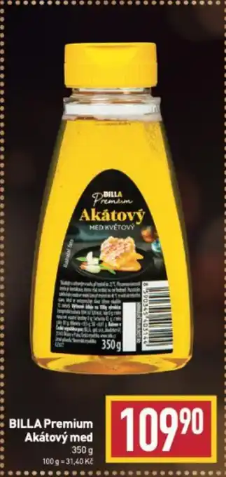 Billa BILLA Premium Akátový med 350 g nabídka