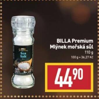 Billa BILLA Premium Mlýnek mořská sůl 110 g nabídka