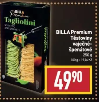 Billa BILLA Premium Těstoviny vaječné-špenátové 250 g nabídka