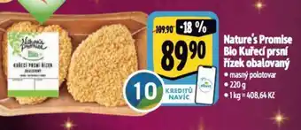 Albert Nature's Promise Bio Kuřecí prsní řízek obalovaný nabídka