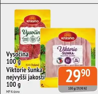Coop hb Vysočina 100 g Viktorie šunka nejvyšší jakosti 100 g nabídka