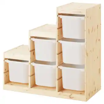 IKEA Trofast úložná sestava, světle mořená borovice/bílá, 94x44x91 cm nabídka