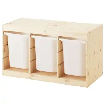 IKEA Trofast úlož. sestava s krabicemi, světle mořená borovice/bílá, 93x44x52 cm nabídka
