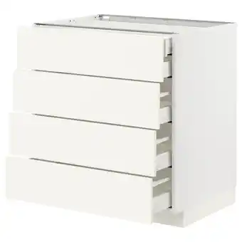 IKEA Metod / maximera spod. sk. 4 čela/2 nízké/3 stř. zás, bílá/vallstena bílá, 80x60 cm nabídka