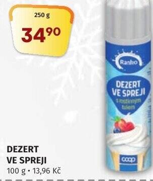 Coop hb DEZERT VE SPREJI nabídka