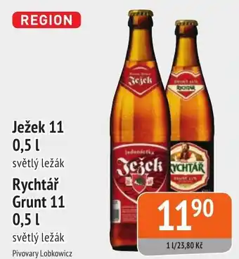 Coop hb Ježek 11 0,5 L světlý ležák Rychtář Grunt 11 0.5l nabídka