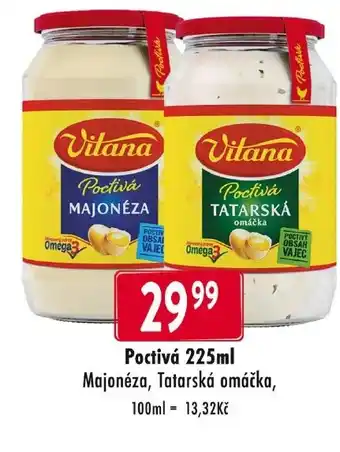 Qanto Poctivá 225ml Majonéza, Tatarská omáčka nabídka