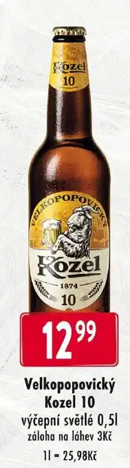Qanto Velkopopovický Kozel 10 nabídka