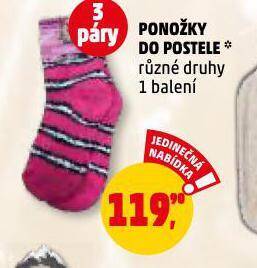 Penny Market Ponožky do postele nabídka