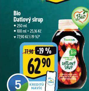 Albert Bio datlový sirup nabídka