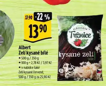 Albert Zelí kysané bílé nabídka