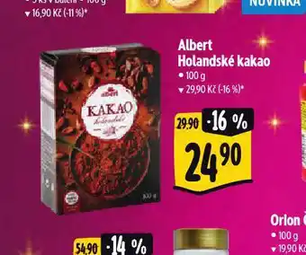 Albert Holandské kakao nabídka