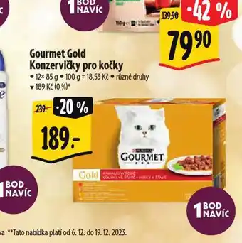 Albert Gourmet gold konzerva pro kočky nabídka