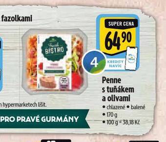 Albert Penne s tuňákem a olivami nabídka