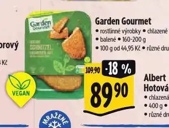 Albert Garden gourmet nabídka