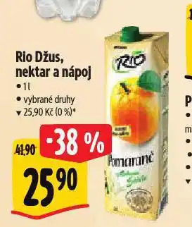 Albert Rio džus, nektar a nápoj nabídka