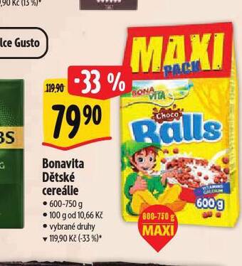 Albert Bonavita dětské cereálie nabídka