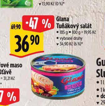 Albert Giana tuňákový salát nabídka